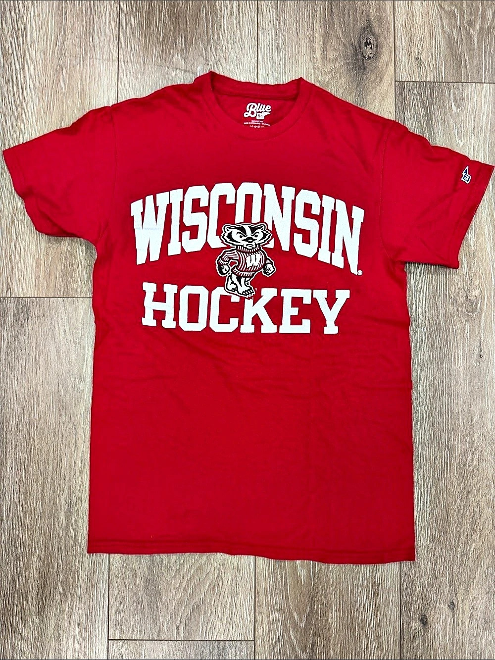 Blue 84 Wisconsin Hockey Size S T-Shirt